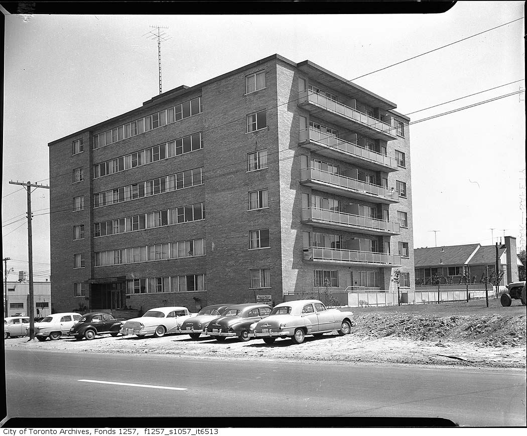 Bayview and Moore apartment building 1950s